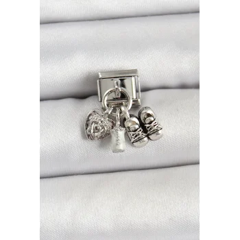 316L Çelik Gümüş Renk Bebek Konsept Nomination Charm