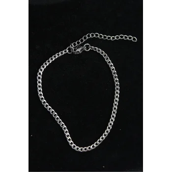 316L Çelik İnce Klasik Model Gümüş Renk Erkek Bileklik