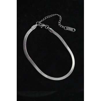 316l Çelik İtalyan Model Gümüş Renk Erkek Bileklik