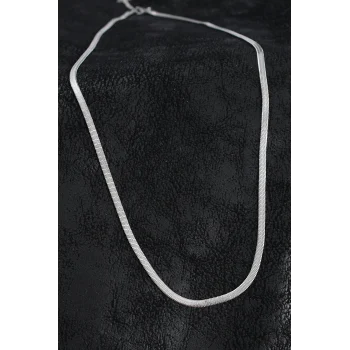 316L Çelik Klasik İtalyan Zincir Model Gümüş Renk Erkek Kolye