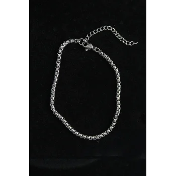 316L Çelik Örgü Model Gümüş Renk Erkek Bileklik