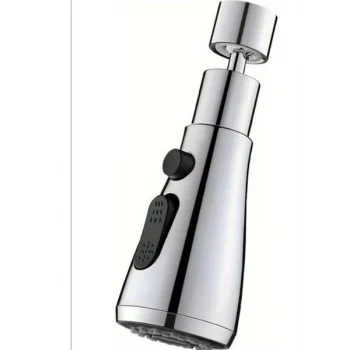 360 Derece Dönebilen- 3 Mod  Krom Yağmur Püskürtme Borulu Kubar Musluk Ucu