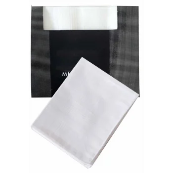 3’lü Özel Paket Premium Erkek Mendil Seti  &#37;100 Pamuk 42x42 cm Beyaz