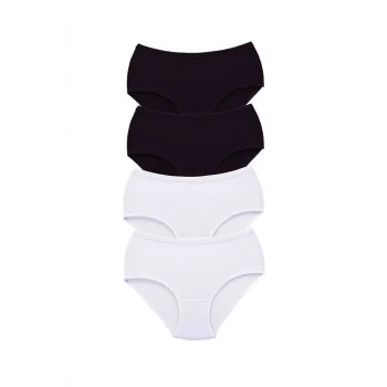 4 Adet Tutku Kadın Yüksek Bel Bato Kalın Lastik Külot S4