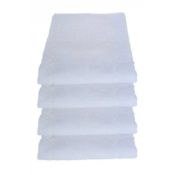 4 lü Ayak İzli Banyo Paspas 100 Pamuklu Ayak Havlusu