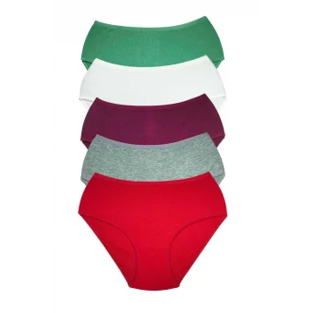 5 Adet Kadın Yüksek Bel Ribana Bato Külot S044