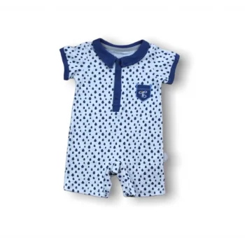 Luz&Pos 6-9 9-12 12-18 Ay Galaksi Baskılı Çıtçıtlı Kısa Kollu Erkek Bebek Tulumu Lacivert