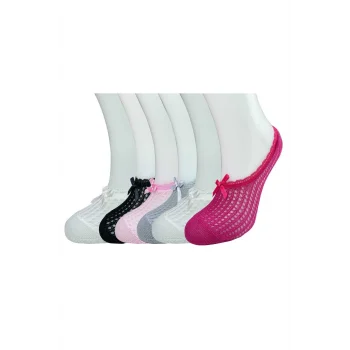 6 Adet Fiyonklu File Kadın Babet Çorap