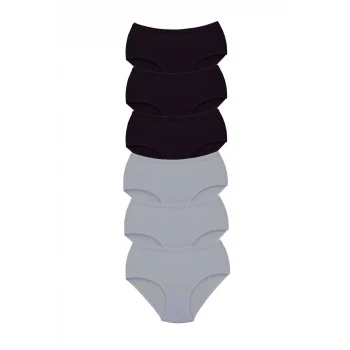 6 Adet Tutku Kadın Yüksek Bel Bato Kalın Lastik Külot S3