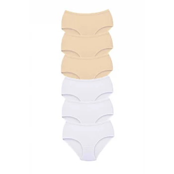 6 Adet Tutku Kadın Yüksek Bel Bato Kalın Lastik Külot S9