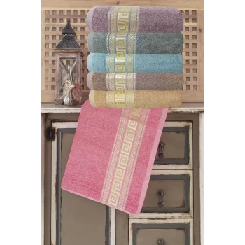 6 lı El Yüz Havlu Seti Heleni &#37;100 Pamuk 50x90 Cm