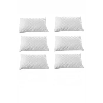 6 lı Kapitoneli Yastık Koruyucu 100 Pamuk 50X70