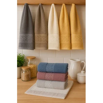 6 Parça Mutfak Havlusu Seti &#37;100 Pamuklu Tendy