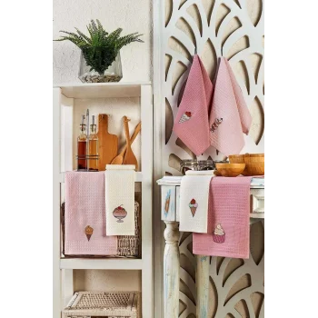 6 Parça Mutfak Kurulama Bezi 30 X 50 Cm İce Cream