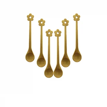 6 Pcs   Mini   Bambu Ahşap Kaşık   14.5cm