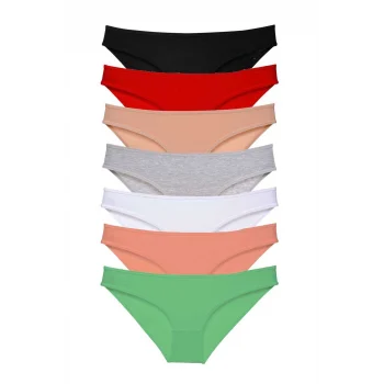 7 adet Süper Eko Set Likralı Kadın Slip Külot Set 1