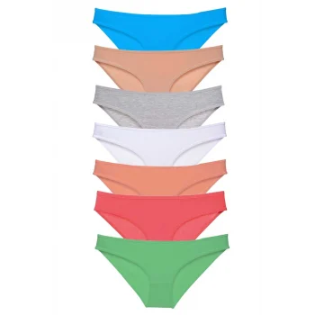 7 adet Süper Eko Set Likralı Kadın Slip Külot Set 6