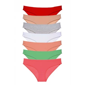 7 adet Süper Eko Set Likralı Kadın Slip Külot Set 8