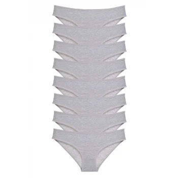 8 adet Süper Eko Set Likralı Kadın Slip Külot Gri