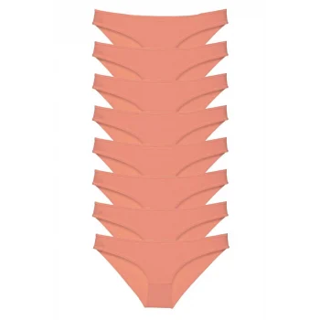 8 adet Süper Eko Set Likralı Kadın Slip Külot Pudra