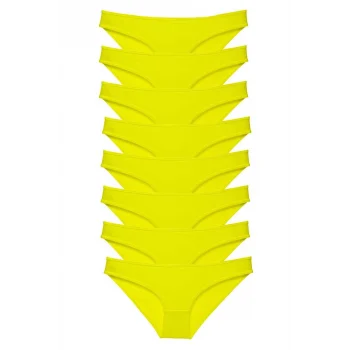 8 adet Süper Eko Set Likralı Kadın Slip Külot Sarı