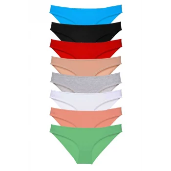 8 adet Süper Eko Set Likralı Kadın Slip Külot Set 1