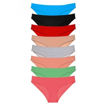 8 adet Süper Eko Set Likralı Kadın Slip Külot Set 4