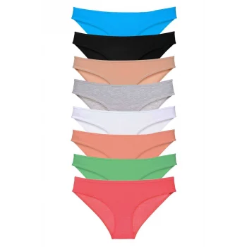 8 adet Süper Eko Set Likralı Kadın Slip Külot Set 7