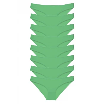 8 adet Süper Eko Set Likralı Kadın Slip Külot Yeşil