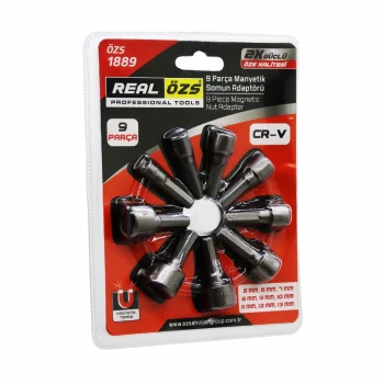 9  Parça   - 5-13 Mm Manyetik Somun Sökme - Çatı Adaptörü