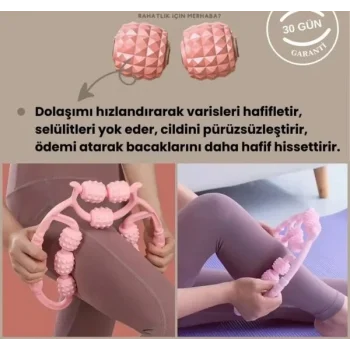 9 Tekerlekli Yoga Fitness Silindiri (roller)