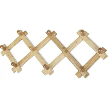 Ahşap 10 Kollu Akordiyon Duvar Askısı