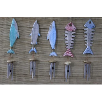 Ahşap Balıklı Metal Çan No:5