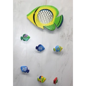 Ahşap Balıklı Rüzgar Çanı Sayang-2