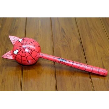 Ahşap Kedili Spiderman Marakas Tekli Polos:24