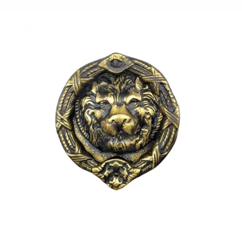 Antika Tarz Dekoratif Pirinç  Kapı Tokmağı, Taktak - 185 Mm, Antik