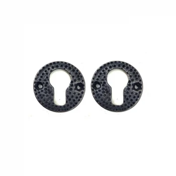 Antika Tarz Dekoratif Pirinç Oda Kilit Rozeti - 49mm, Oksit