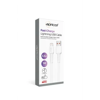Apricot APC-A130L Lightning 1 M 3.4A Şarj Data Kablosu