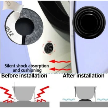 Araba Kapı Ses Ve Darbe Emici Pad 10 Adet Siyah