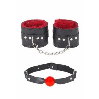 Ağız Topu Ve Kelepce İçi Tüylü Kırmızı Set