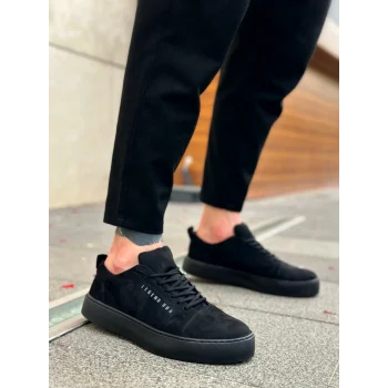 BA0104 Bağcıklı Siyah Süet Spor Klasik Erkek Ayakkabı