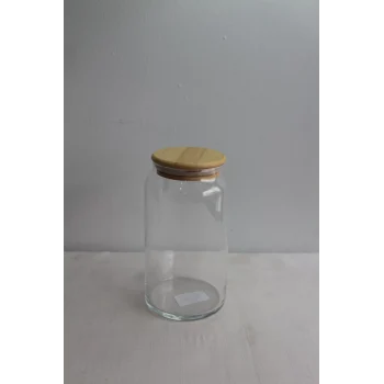 Bambu kapaklı Cam Kavanoz 1100ml