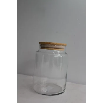 Bambu Kapaklı Cam Kavanoz 800ml