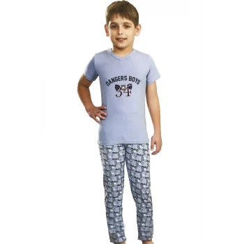 Baskılı Erkek Çocuk Pijama Takımı 7321