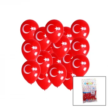 Bayraklı Balon  10 İnç - 26cm - 100pcs