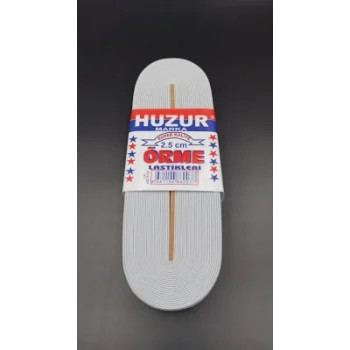 Beyaz - 2.5cm Paça Lastik Geniş 10mt.