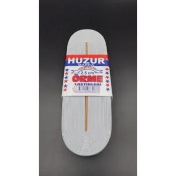 Beyaz - 2.5cm Paça Lastik Geniş 10mt.