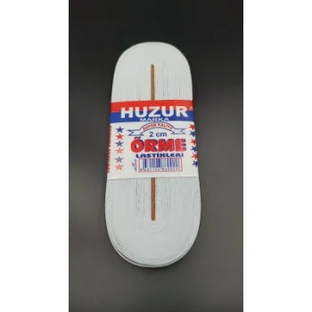 Beyaz - 2cm Paça Lastik Yassı Geniş 10mt