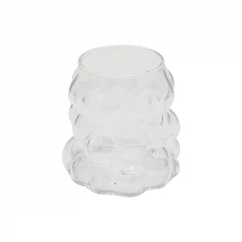 Boncuklu - Boğumlu Cam Bardak 340ml Kahve - Sunum - Meşrubat