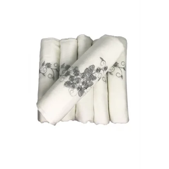 Bulteks Simli Nakışlı Kadife  Havlu 30X50  Desen 2